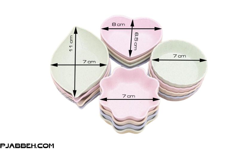Bộ chén dĩa nhựa đựng gia vị bằng lúa mạch